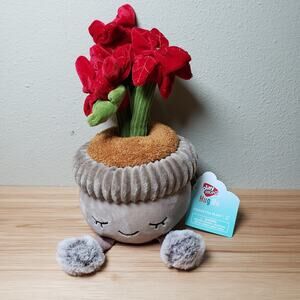 Play Right Pointsettia Plant‎ Hug Me Plush Christmas Flowere In Pot Soft Stuffie